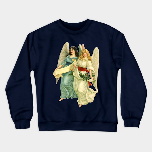 Victorian Christmas Angels Crewneck Sweatshirt by MasterpieceCafe